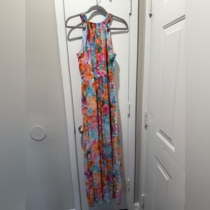 INC International Concepts Blue and Pink Dress